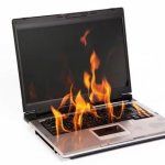 Laptop on Fire