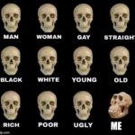 Different Type of Skulls | ME | image tagged in different type of skulls | made w/ Imgflip meme maker