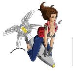 sexy girl riding bomb