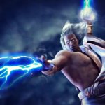 Zeus with thunderbolt meme