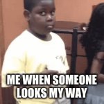 *Visible awkwardness* | ME WHEN SOMEONE LOOKS MY WAY | image tagged in gifs,weird | made w/ Imgflip video-to-gif maker