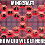 Max symptoms | MINECRAFT; HOW DID WE GET HERE | image tagged in max symptoms | made w/ Imgflip meme maker