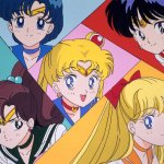 Sailor Moon with scouts