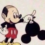 Cursed mickey mouse template