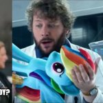THE REAL REASON WHY MICHAEL BAY GOT RD | MICHAEL: CAN I BORROW YOUR STUFF TOY? | image tagged in rainbow dash transformers,transformers,my little pony,michael bay | made w/ Imgflip meme maker