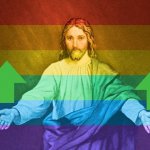 Gay Jesus upvotes meme