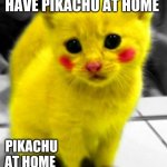 My mom said I can be anything | ME CAN WE HAVE PIKAHOU. MOM NO WE HAVE PIKACHU AT HOME; PIKACHU AT HOME | image tagged in my mom said i can be anything | made w/ Imgflip meme maker