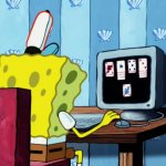 Spongebob on a computer