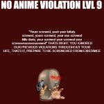 NO ANIME VIOLATION LVL 9