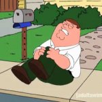 peter hurting his knee meme