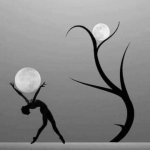 Dancer with moon