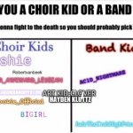 Choir or band template