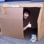 Cardboard Box Home Homeless template