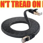 Forum Profile Pic Chad | DON'T TREAD ON ME | image tagged in ethernet cable,don't tread on me,ieee,internet,network,computer | made w/ Imgflip meme maker