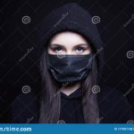 woman with mask