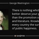 George Washington quote knowledge