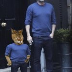 Ben Affleck and His Cat Smoking meme