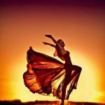 Dancer at sunset