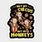 Circus Monkey Sticker