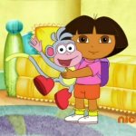 Dora & Boots Staring At Audience meme