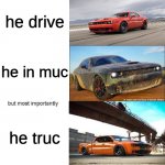 hellcat crew cab render | he drive; he in muc; he truc | image tagged in he protec | made w/ Imgflip meme maker