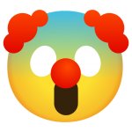 Creepy clown emoji template