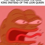 REEEEEEEEEEEEEEEEEEEEEE | FEMINISTS WHEN THEY REALIZE THEY ARE WATCHING THE LION KING INSTEAD OF THE LION QUEEN; REEEEEEEEEEEEEEE | image tagged in reeeeeeeeeeeeeeeeeeeeee,feminist,the lion king,lion king,meme,memes | made w/ Imgflip meme maker