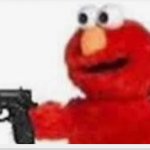 Elmo with gun