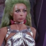 Shahna the Shimmery | When William Shatner returns from space, there should be an all female crew to greet him dressed like this! | image tagged in shahna the shimmery | made w/ Imgflip meme maker