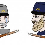 WAR! | image tagged in confederate wojak vs union chad,memes | made w/ Imgflip meme maker