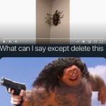 what is this bug... | image tagged in delete this,kill it with fire,begone thot | made w/ Imgflip meme maker