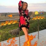 Kylie in flames