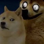 calm doge,scary doge template