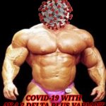 COVID-19 AY.4.2 Delta Plus Variant be like | COVID-19 WITH AY.4.2 DELTA PLUS VARIANT | image tagged in muscles,coronavirus,covid-19,ay42,delta plus,memes | made w/ Imgflip meme maker