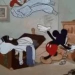 Mickey Mouse packing up meme