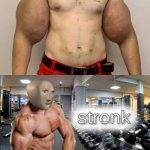 biceps gone wild | image tagged in biceps gone wild,meme man,stronks,muscles,strong,plastic surgery | made w/ Imgflip meme maker