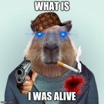 please no | WHAT IS; I WAS ALIVE | image tagged in what if i told you capybara | made w/ Imgflip meme maker