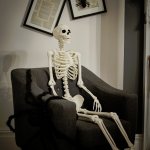 skeleton waiting