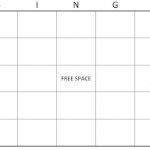 Blank Bingo template