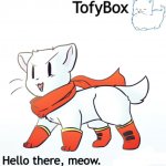 I’m Toby’s sister, meow. Call me the annoying cat, meow.