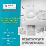 Temperature-Resistant quartz crucibles, boats and plates