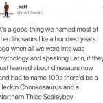 Naming Dinosaurs