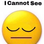 i cannot see