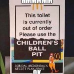 sus | HMMMMM; OK | image tagged in this toilet is currently out of order | made w/ Imgflip meme maker