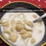 milk with pasta template