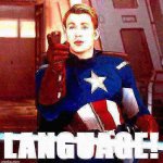 Captain America language deep-fried 3