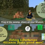 Libertarian alliance swamp creatures meme