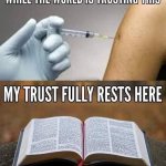 Antivax Christian meme