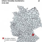 Map of Germany but it only highlights where I murdered someone