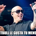 Pitbull | A PITBULL LE GUSTA TU MENSAJE | image tagged in pitbull | made w/ Imgflip meme maker